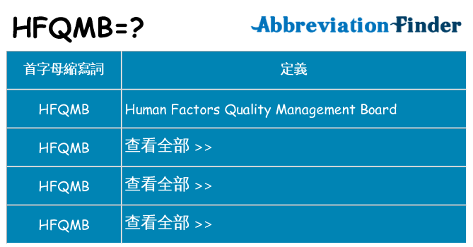 hfqmb 代表什麼