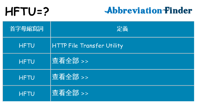 hftu 代表什麼