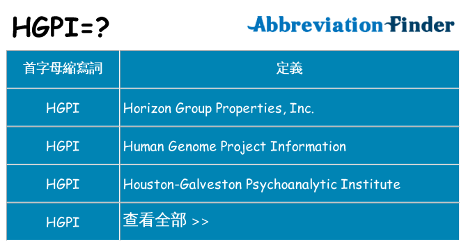 hgpi 代表什麼