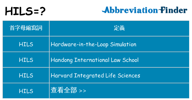 hils 代表什麼