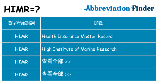 himr 代表什麼