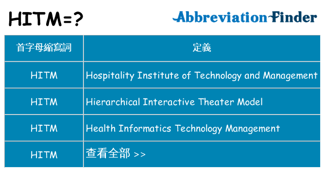 hitm 代表什麼