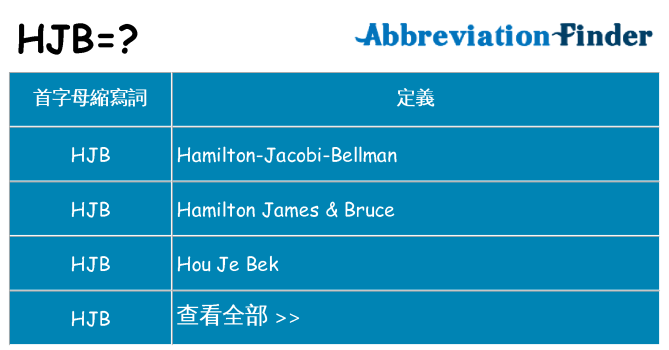 hjb 代表什麼
