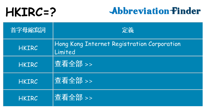 hkirc 代表什麼