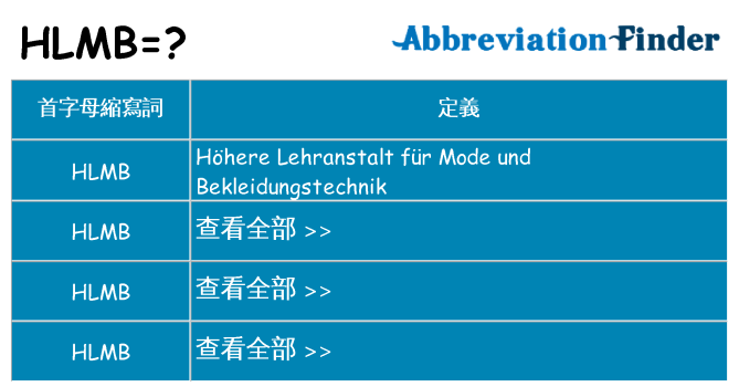 hlmb 代表什麼