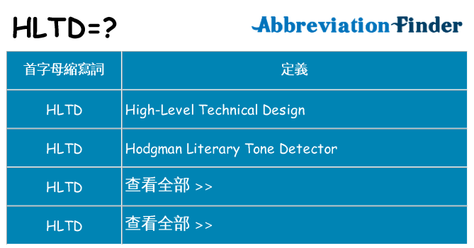 hltd 代表什麼