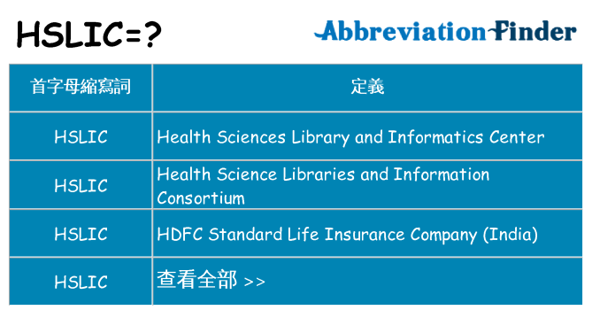 hslic 代表什麼