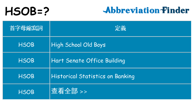 hsob 代表什麼
