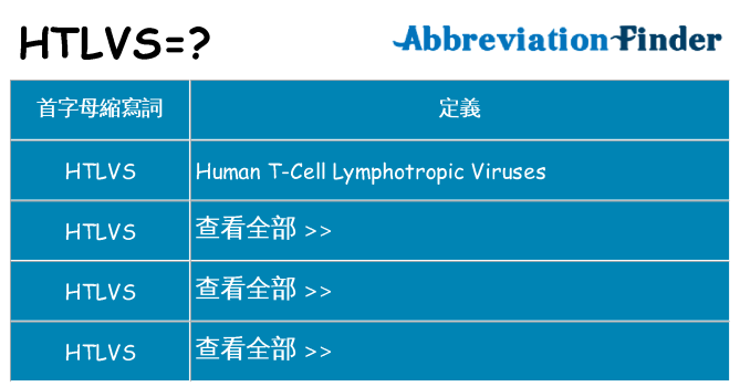 htlvs 代表什麼