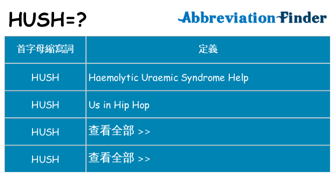 hush 代表什麼