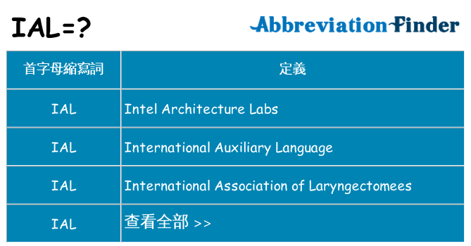 ial 代表什麼