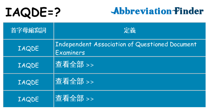 iaqde 代表什麼