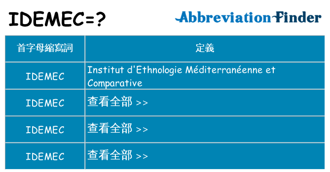 idemec 代表什麼