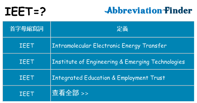 ieet 代表什麼