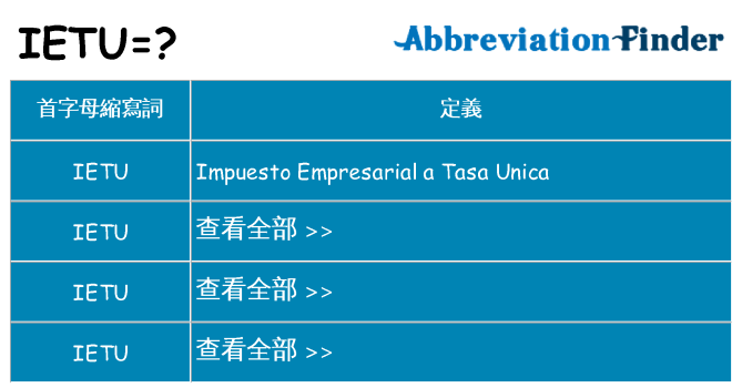 ietu 代表什麼