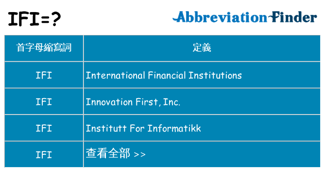 ifi 代表什麼