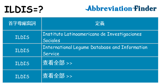 ildis 代表什麼