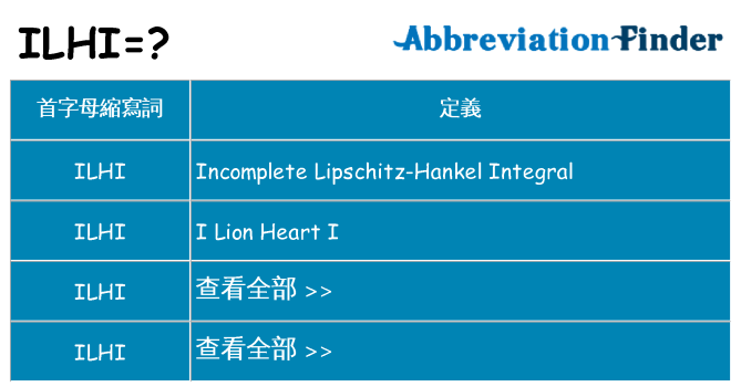 ilhi 代表什麼