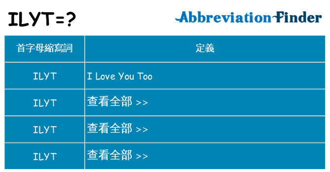ilyt 代表什麼