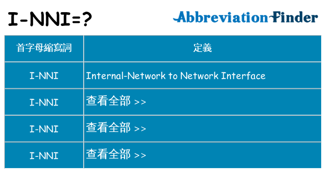 i-nni 代表什麼