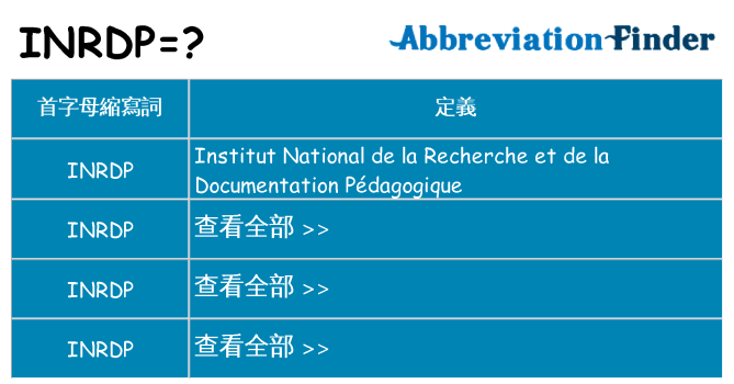 inrdp 代表什麼