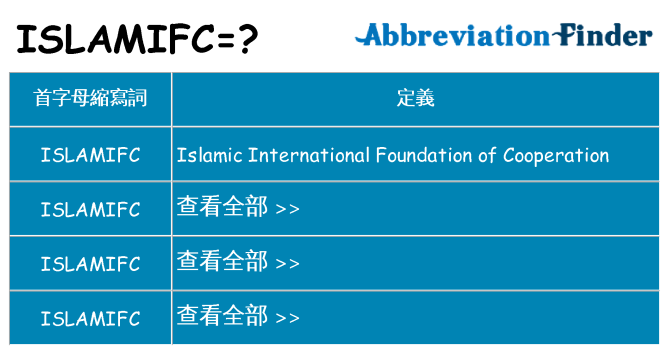 islamifc 代表什麼