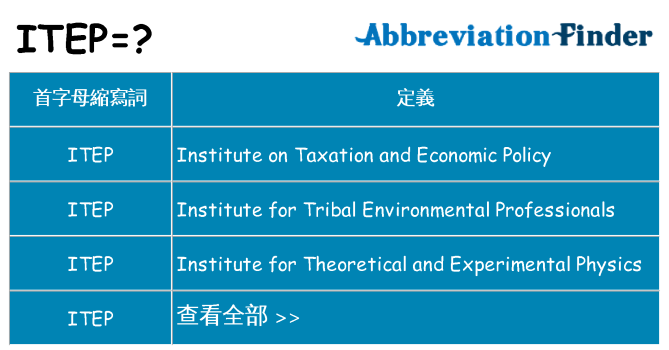 itep 代表什麼