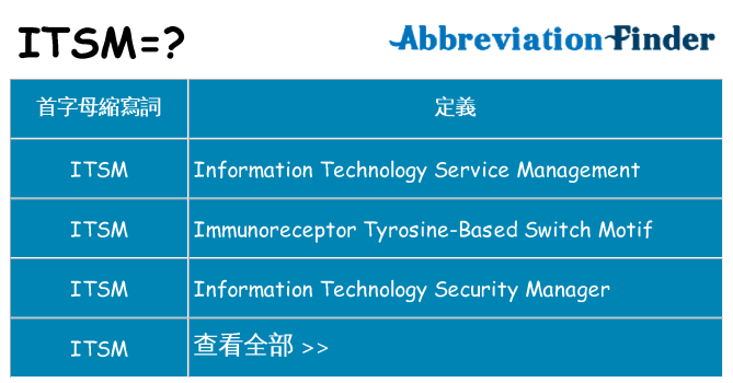 itsm 代表什麼