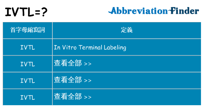 ivtl 代表什麼