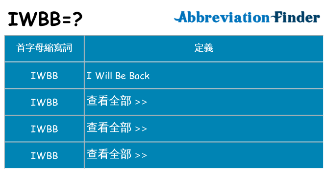 iwbb 代表什麼