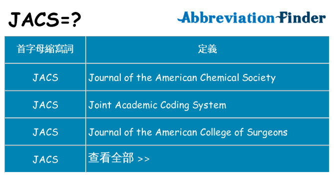 jacs 代表什麼