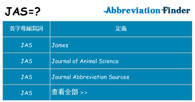 jas 代表什麼