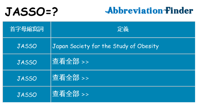 jasso 代表什麼