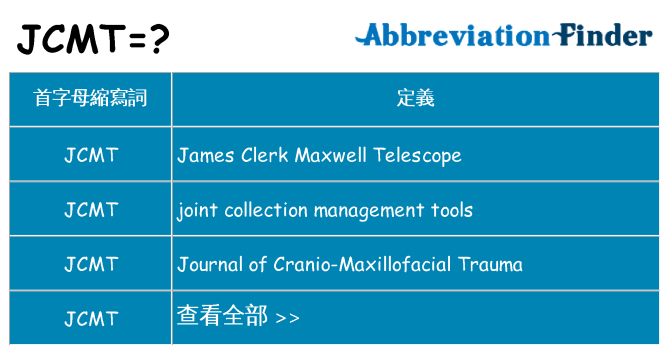 jcmt 代表什麼