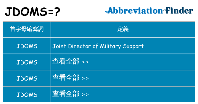 jdoms 代表什麼
