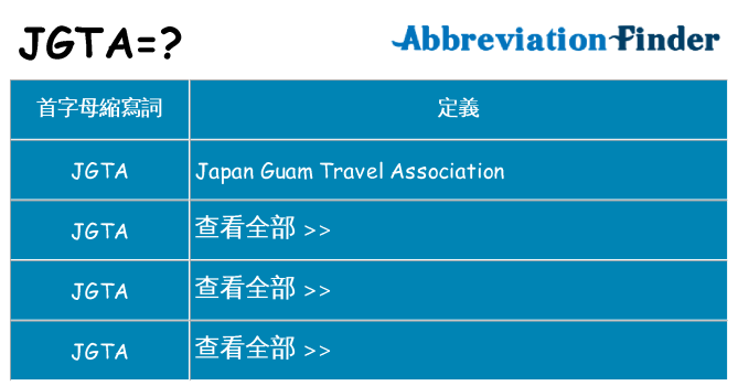 jgta 代表什麼