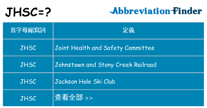 jhsc 代表什麼