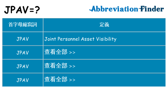 jpav 代表什麼