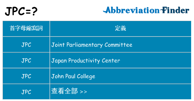 jpc 代表什麼
