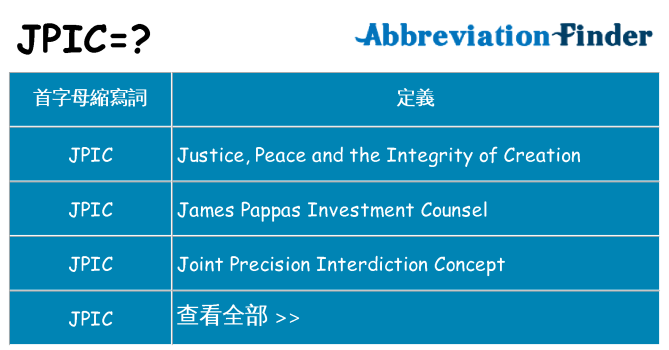 jpic 代表什麼