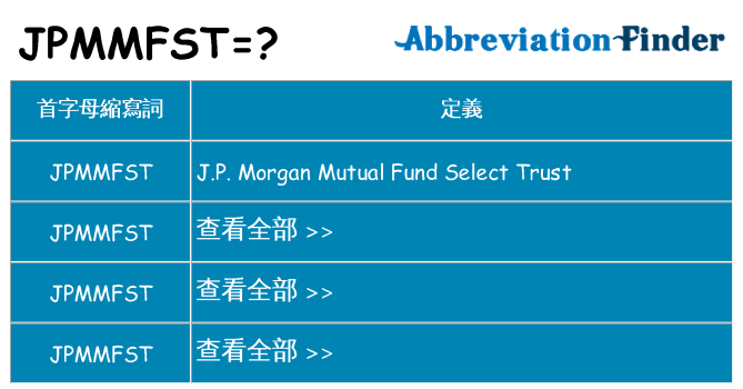 jpmmfst 代表什麼