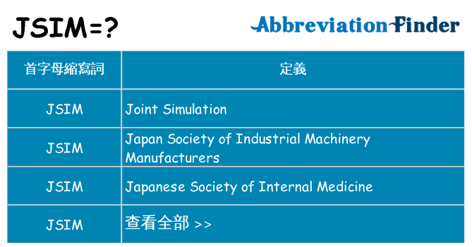 jsim 代表什麼