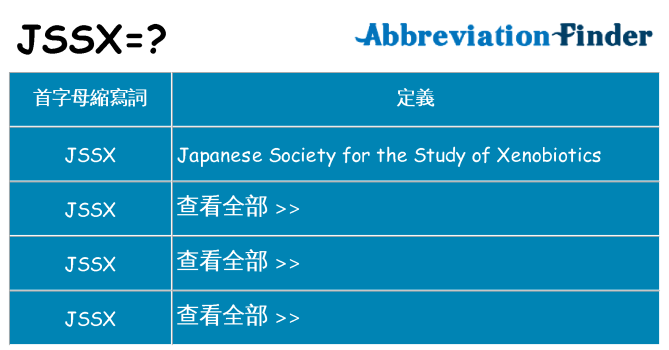 jssx 代表什麼