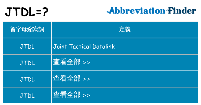jtdl 代表什麼