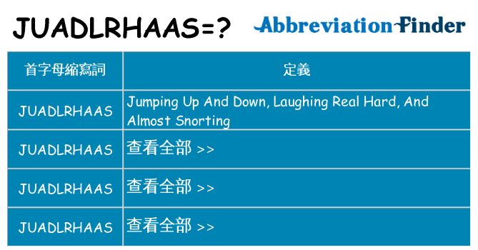 juadlrhaas 代表什麼