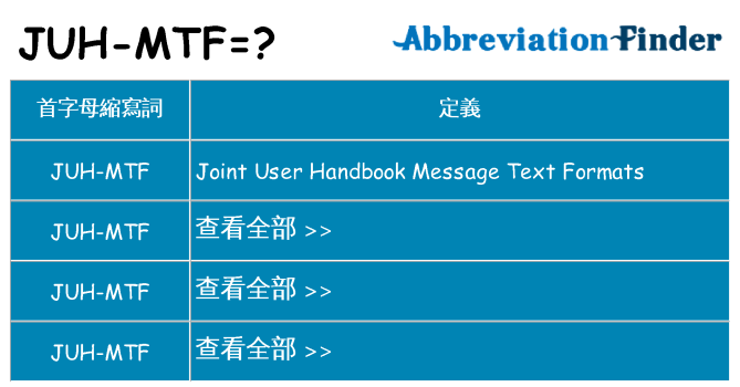 juh-mtf 代表什麼
