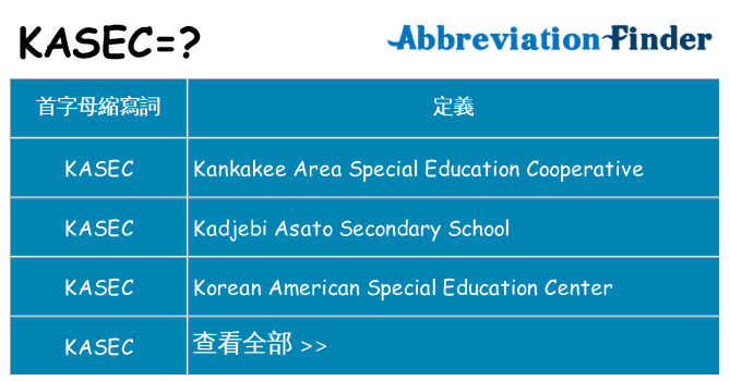 kasec 代表什麼