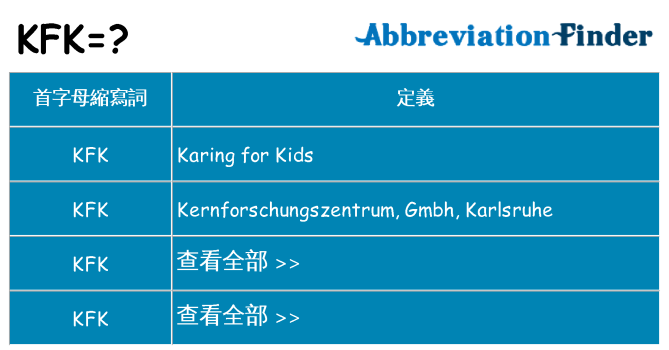 kfk 代表什麼
