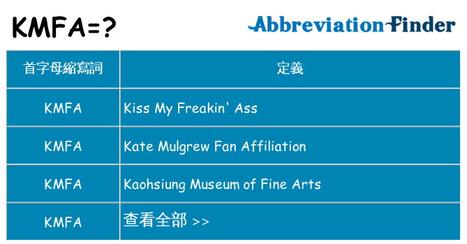kmfa 代表什麼