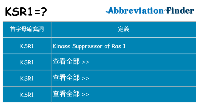 ksr1 代表什麼